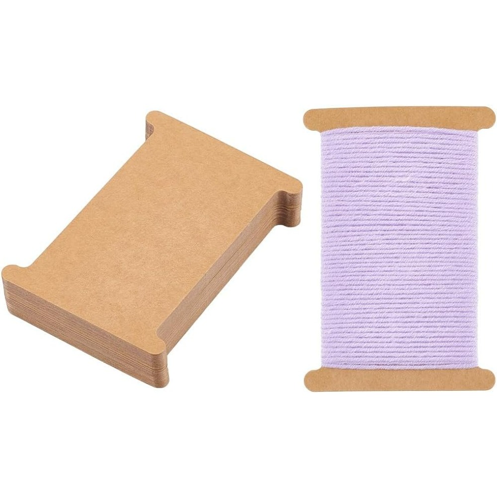 Organza Ribbon Spool - 50 個リボン収納オーガナイザー段ボールリボンスプール刺繍フロスビボン糸ホルダー用空の糸ボビン作成キット