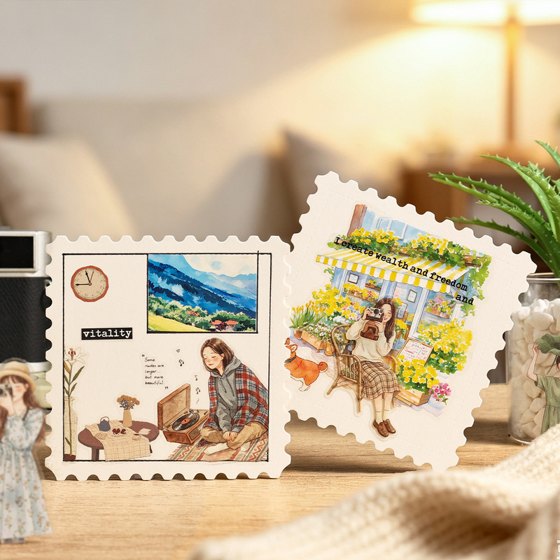 1パック/20枚入り ウォームバイブ 水彩風 手描き風 デイ - Embellishments For Scrapbooking のレビューと価格