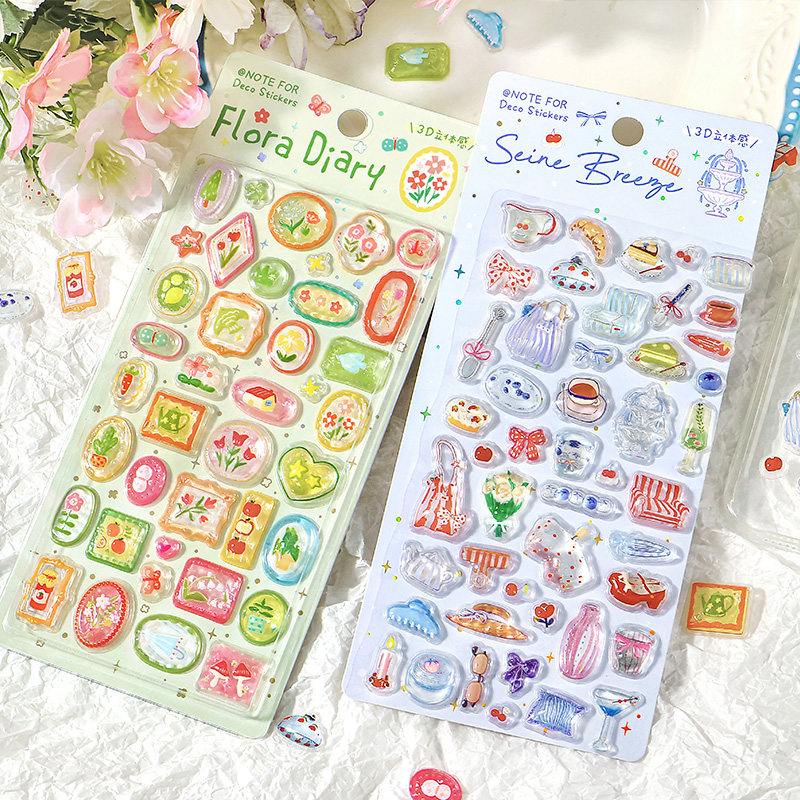1 ピース/パックかわいい 3D エンボス加工ステッカー素材 - Embellishments For Scrapbooking のレビューと価格