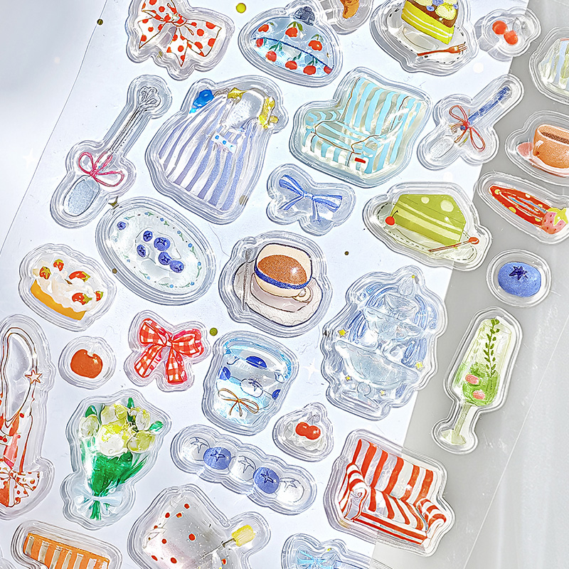 1 ピース/パックかわいい 3D エンボス加工ステッカー素材 - Embellishments For Scrapbooking のレビューと価格