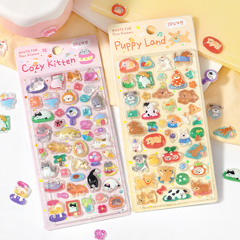 1 ピース/パックかわいい 3D エンボス加工ステッカー素材 - Embellishments For Scrapbooking のレビューと価格