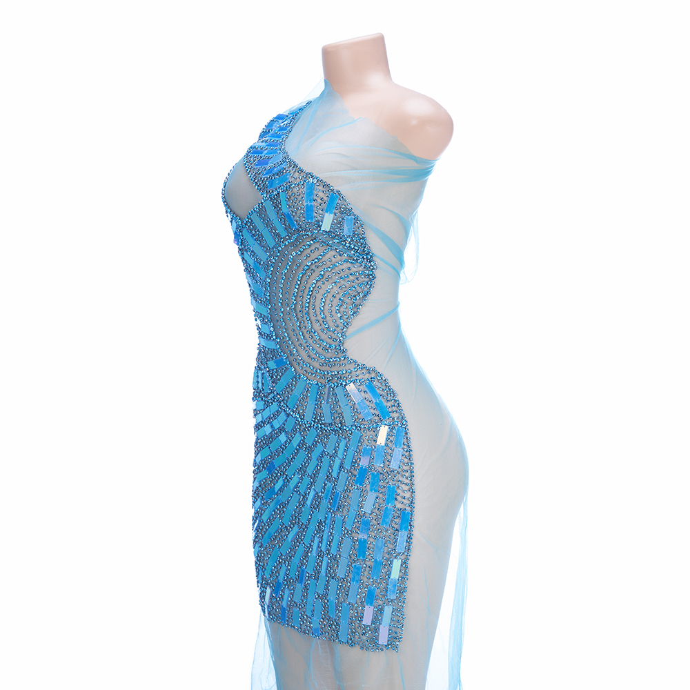 FZD クリスタルラインストーンドレスアップリケマルチカラー - Crystal Mesh Fabric のレビューと価格
